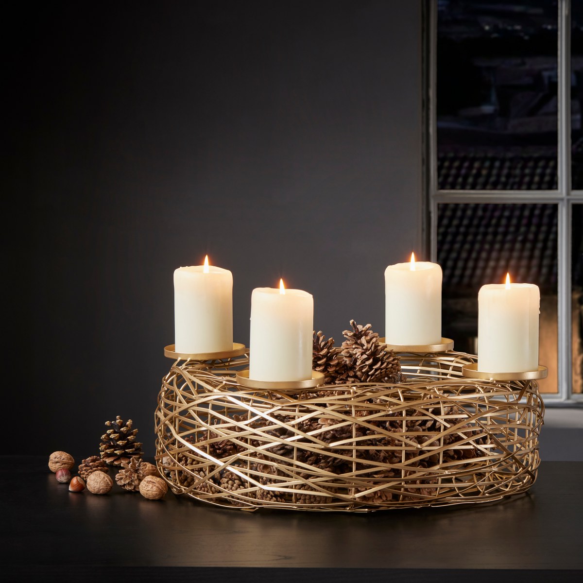 Philippi Boschendal Gold Steel Advent Wreath – Small – image 2