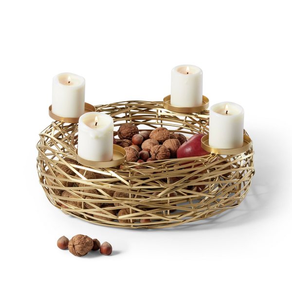 Philippi Boschendal Gold Steel Advent Wreath – Small