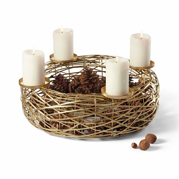 Philippi Boschendal Gold Steel Advent Wreath – Large