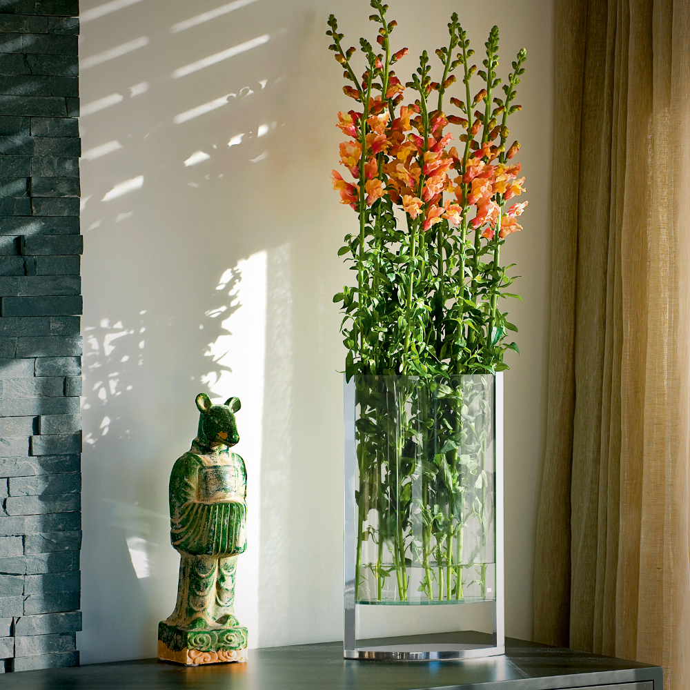 Philippi Decade Large Floating Glass Vase – Chrome & Glass – image 6