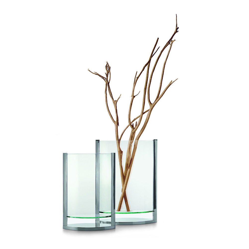 Philippi Decade Large Floating Glass Vase – Chrome & Glass – image 5