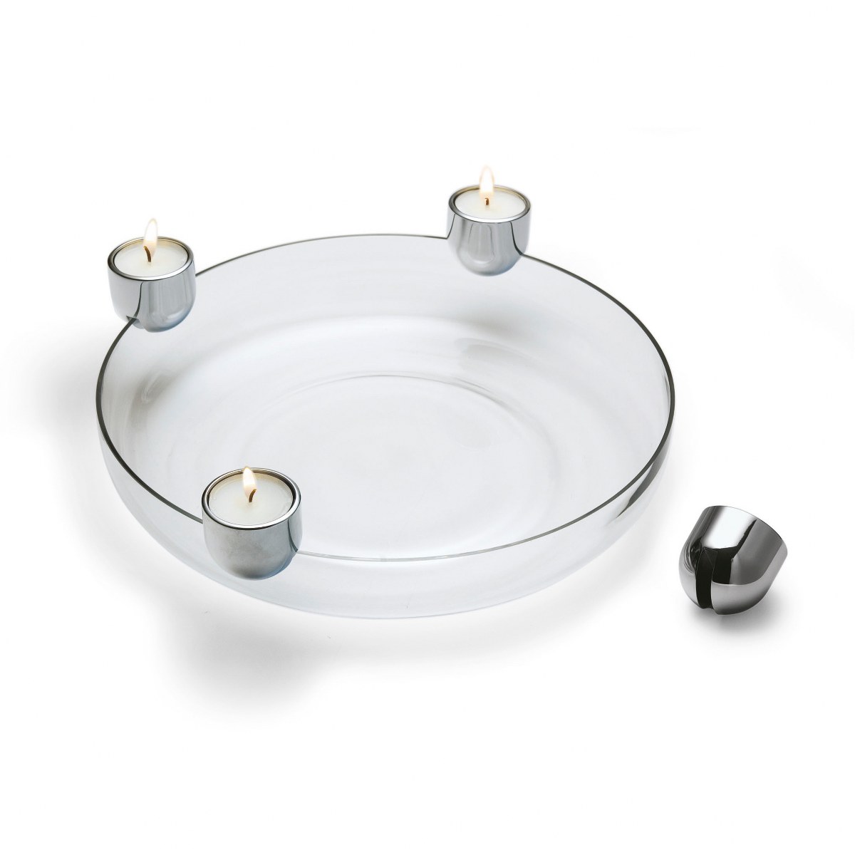 Philippi Arena Illuminated Glass Bowl with Tealight Holders – image 2