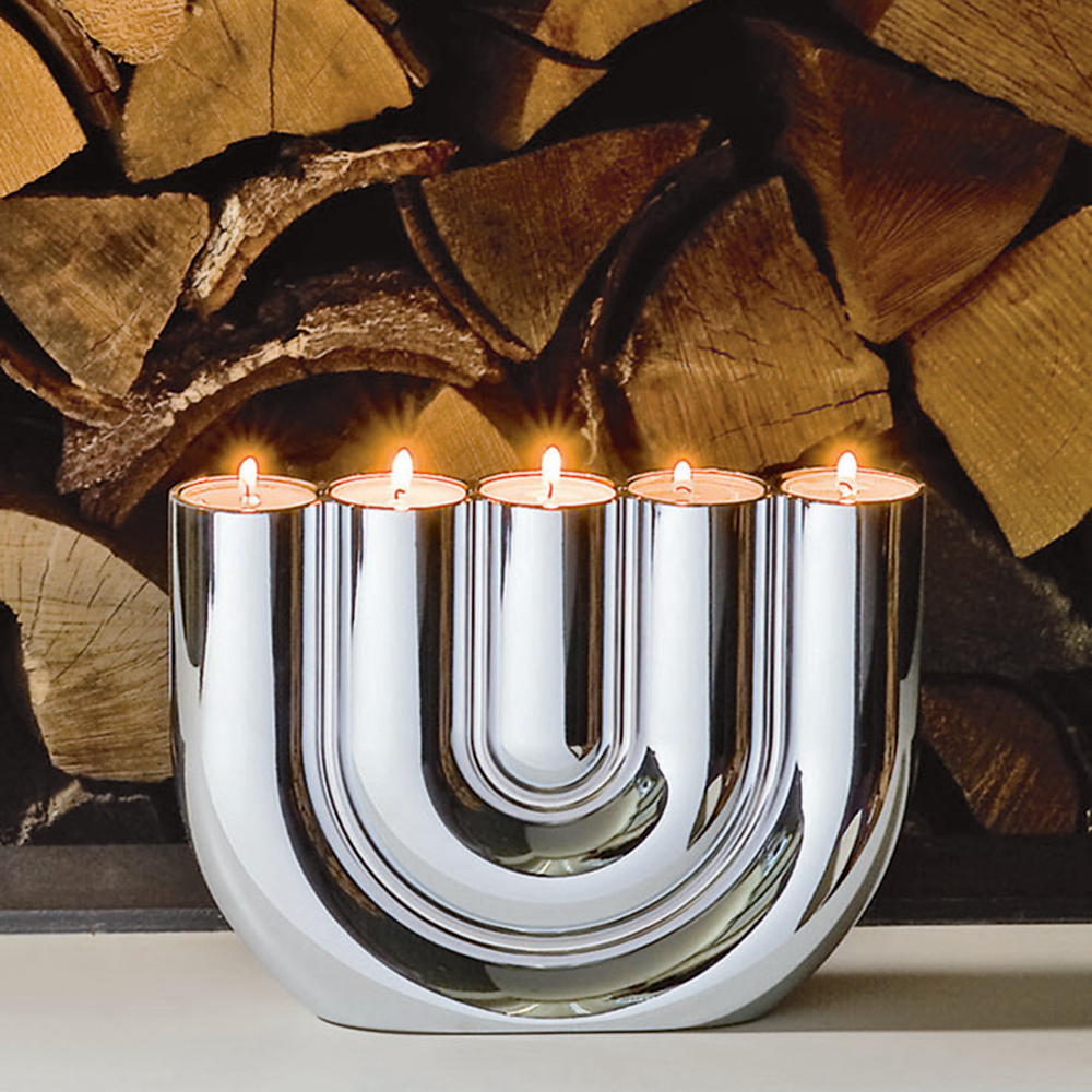 Philippi Double U Chrome 5-Tealight Holder – image 3