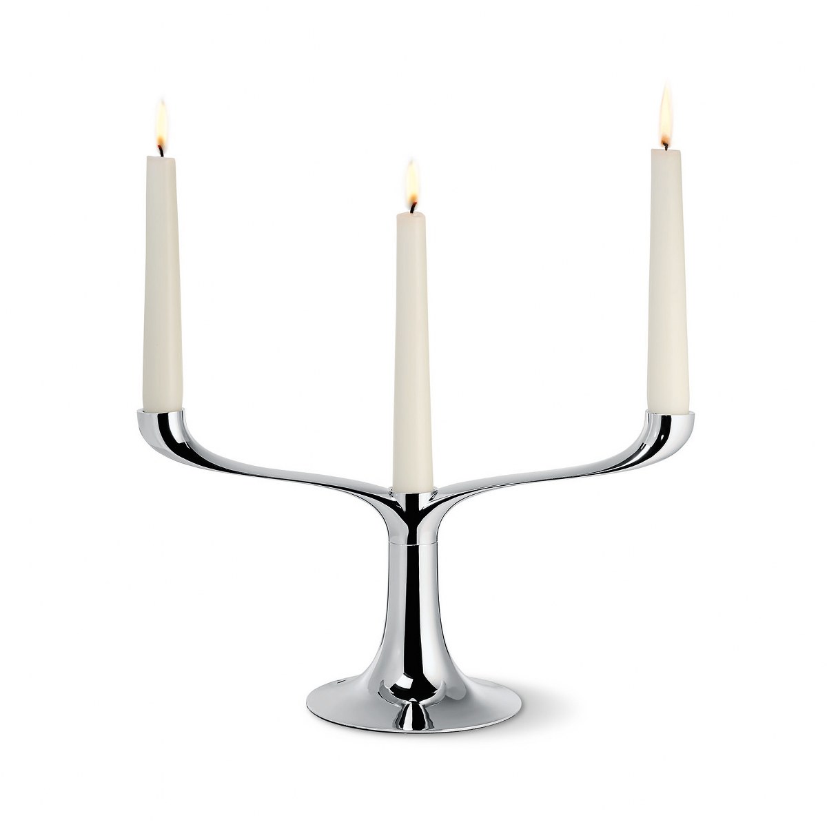 Philippi Candelabra Modular Chrome Candle Holders, Set of 3 – image 4