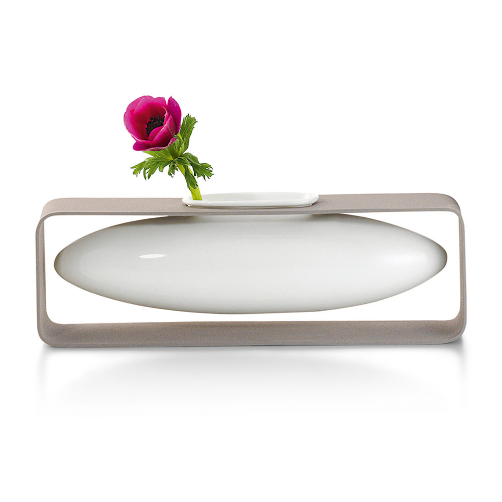 Philippi Float Lateral Porcelain & Steel Flower Vase – image 2