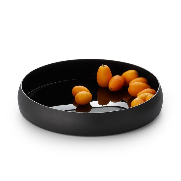 Philippi Negretto Round Enamelled Aluminium Bowl – Black
