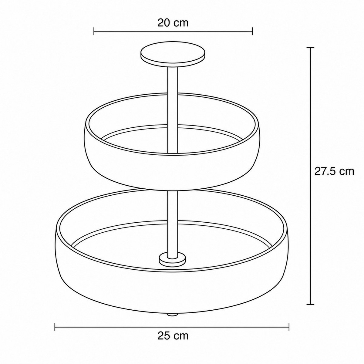 Philippi Negretto S Two-Tier Serving Stand – Black – image 2