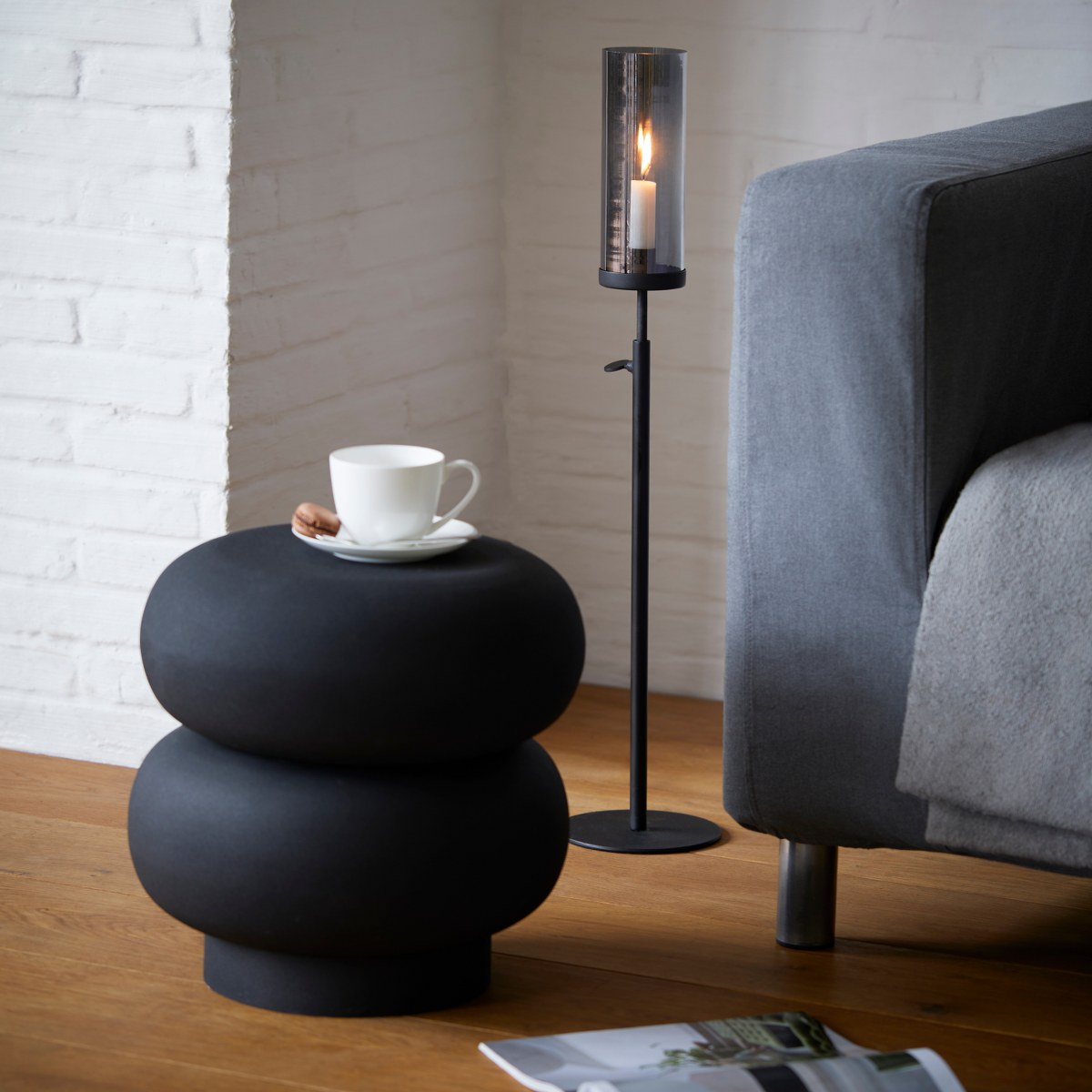 Philippi Tom Adjustable Floor Candle Holder 68–100cm – Black – image 3