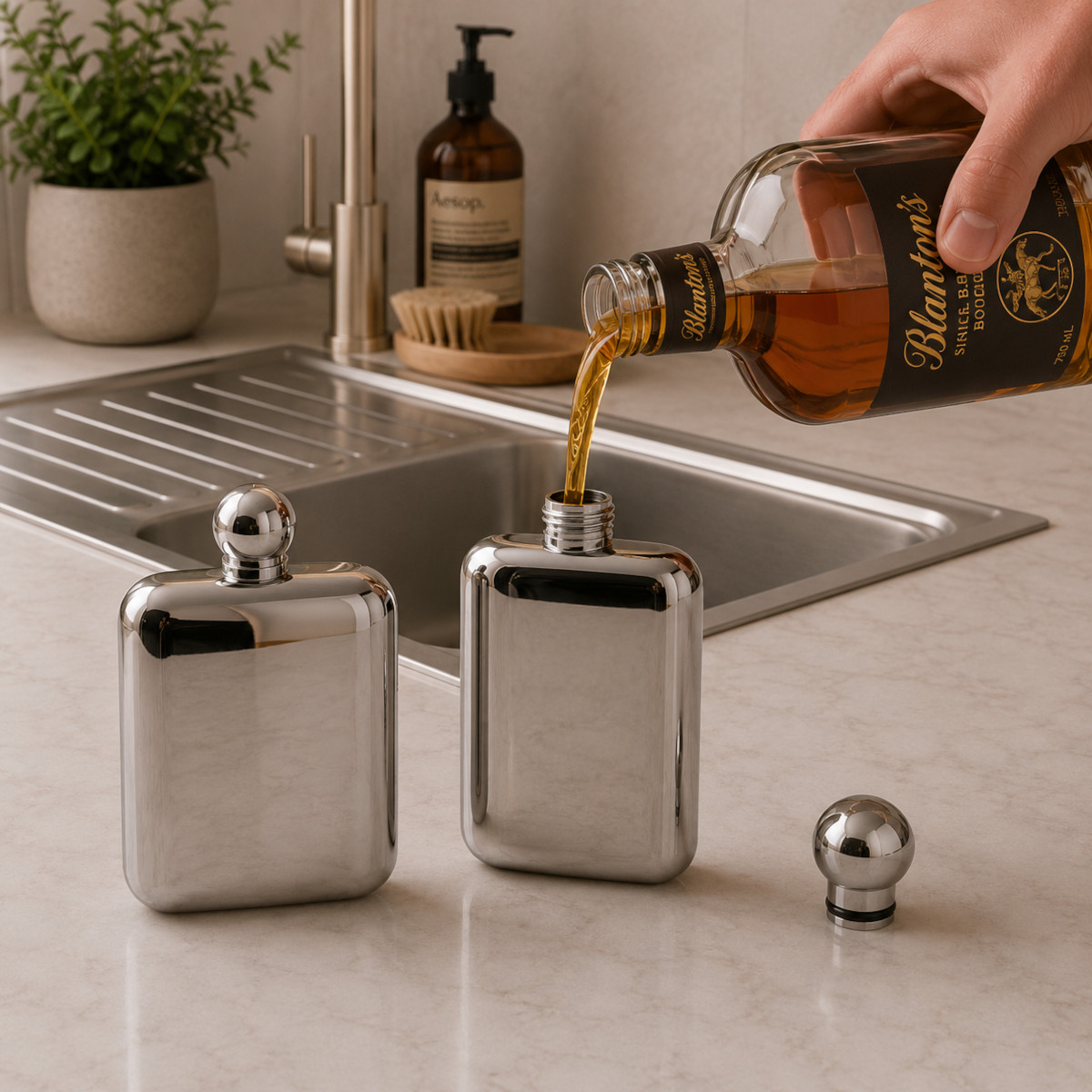 Philippi Churchill Small Mirror-Polished Hip Flask 120ml – image 3