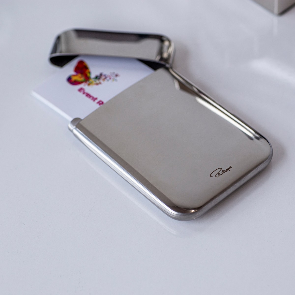 Philippi Cushion Mirror-Polished Business Card Holder – image 4