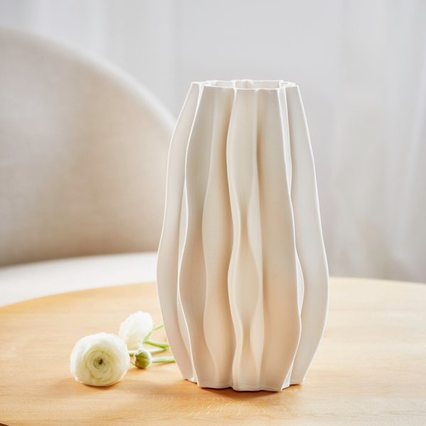 Philippi Plissee 3D-Printed Ceramic Vase