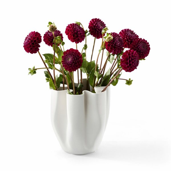 Philippi Livree 3D-Printed Ceramic Vase 22cm – White