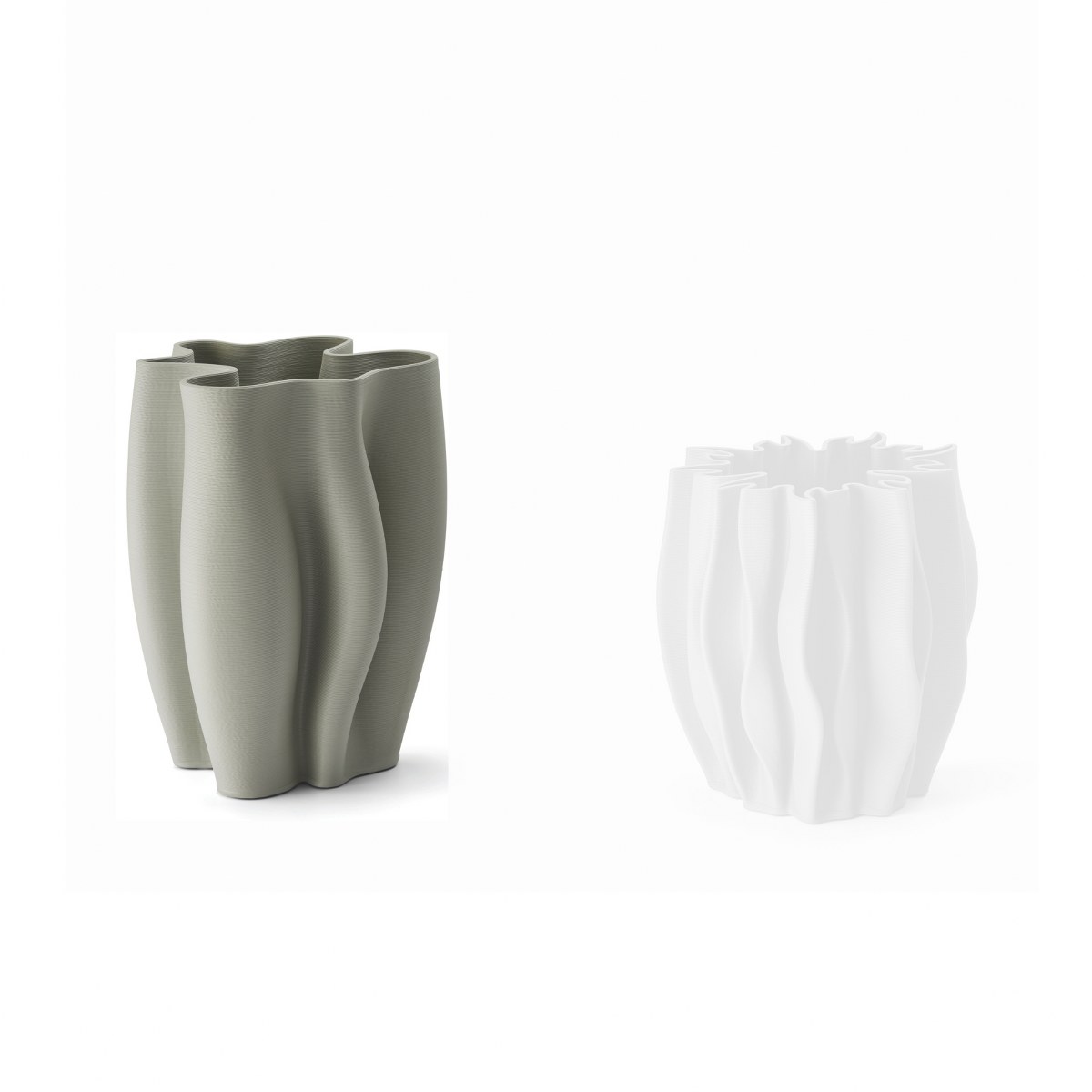Philippi Floree 3D-Printed Ceramic Vase 28cm – Grey – image 2