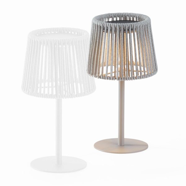 Philippi Lumen Solar Table Lamp with Rope Shade – Beige