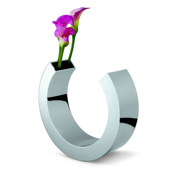 Philippi Omega Double-Ended Polished Steel Vase