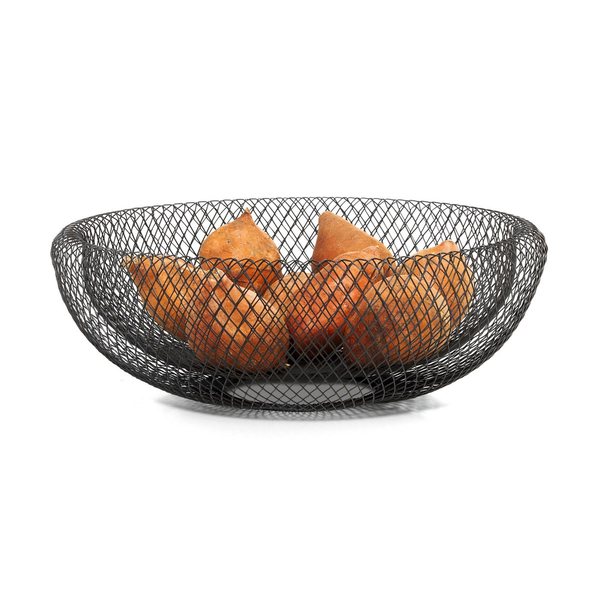 Philippi Mesh Extra-Large Wire Fruit Bowl 40cm – Black