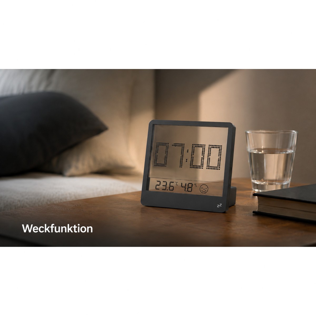Philippi Time Alarm Clock with Thermometer & Hygrometer – image 5