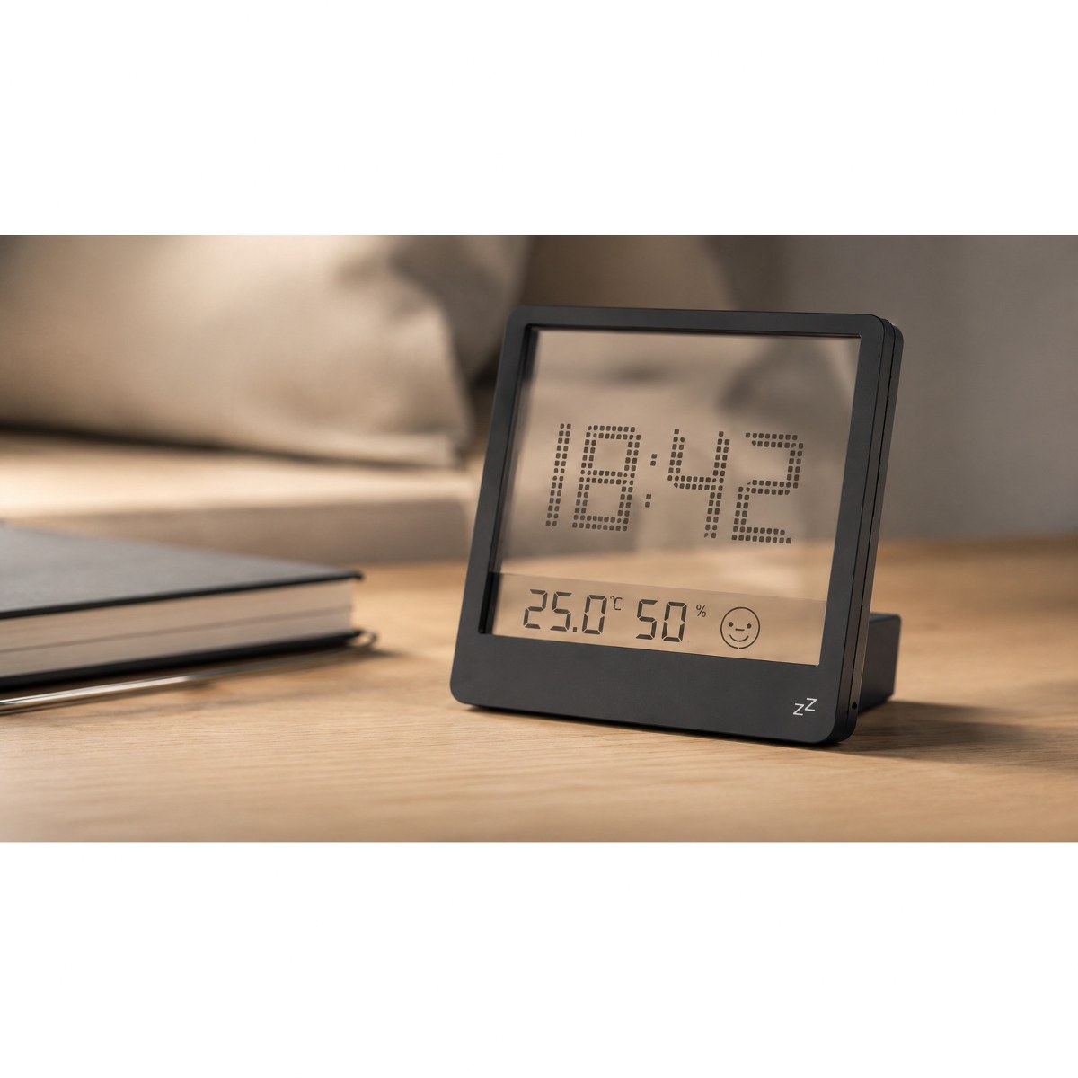 Philippi Time Alarm Clock with Thermometer & Hygrometer – image 3