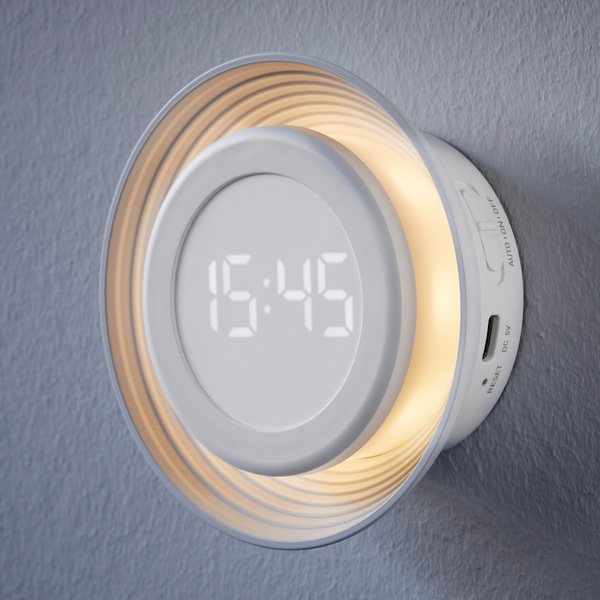 Philippi Moonlight Motion-Sensor Night Light with Clock