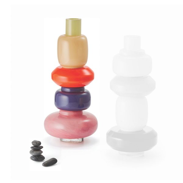 Philippi Bianetti Modular Mouth-Blown Glass Vase Set – Red