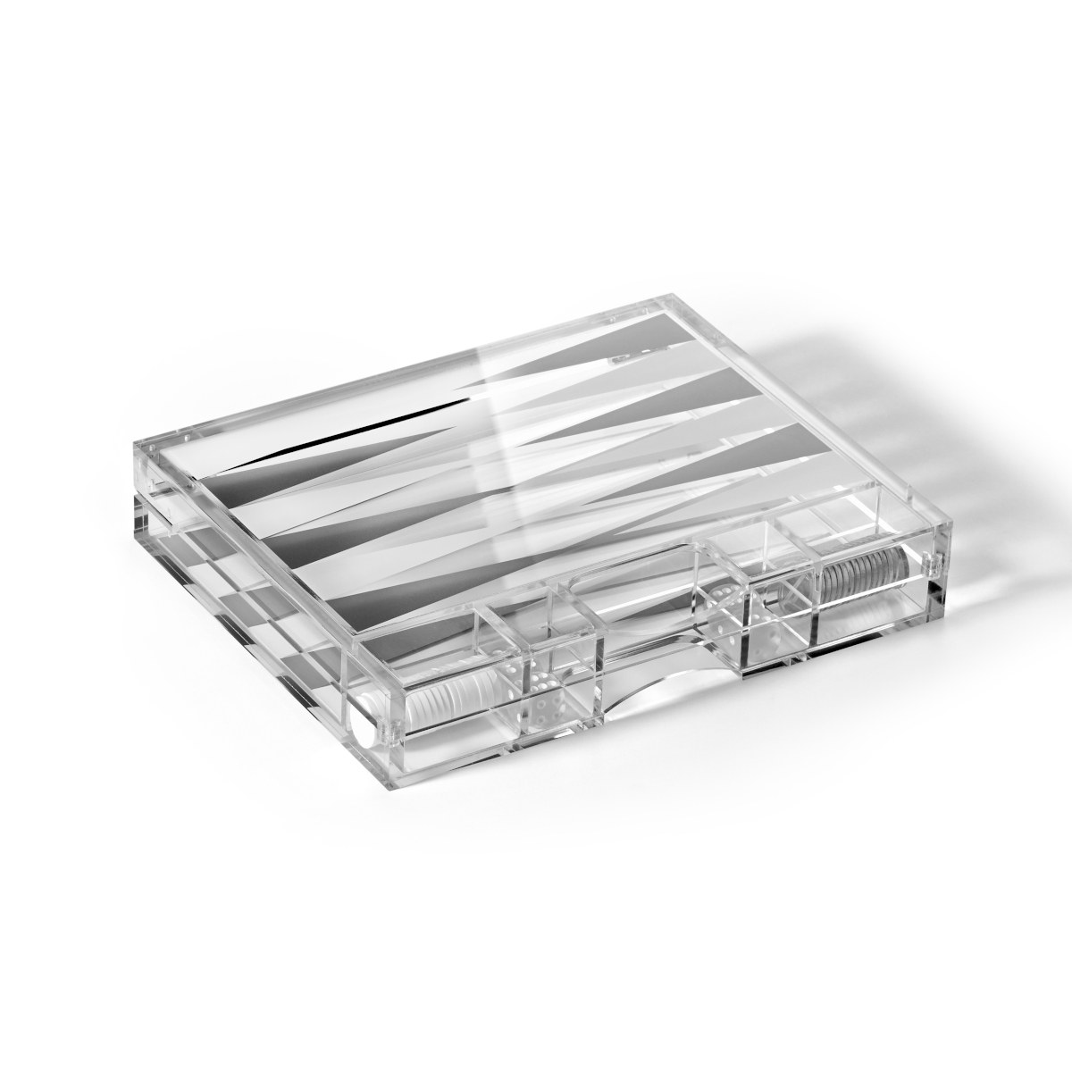 Philippi Yap Clear Acrylic Backgammon Set – image 2