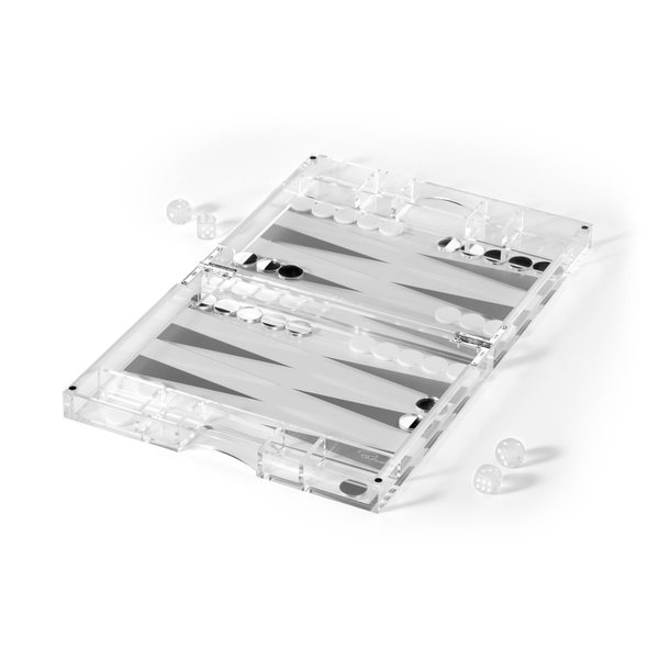Philippi Yap Clear Acrylic Backgammon Set