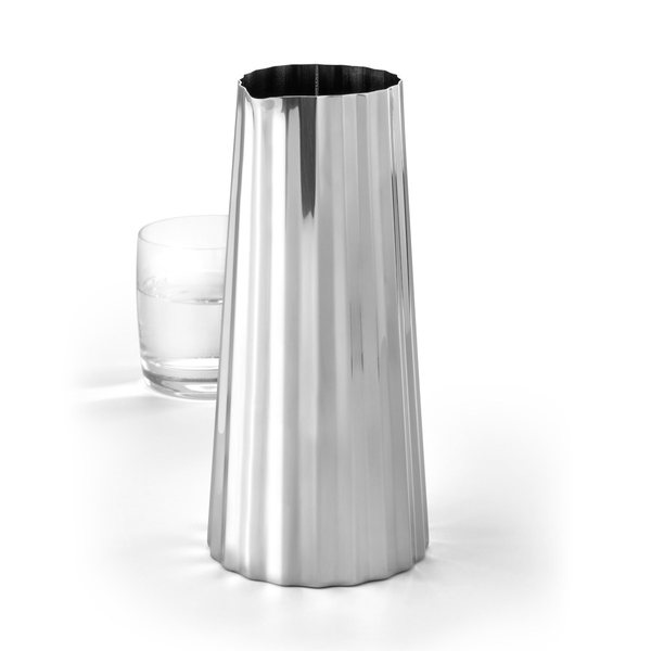 Philippi Stripes Pleated Stainless Steel Water Carafe 1L
