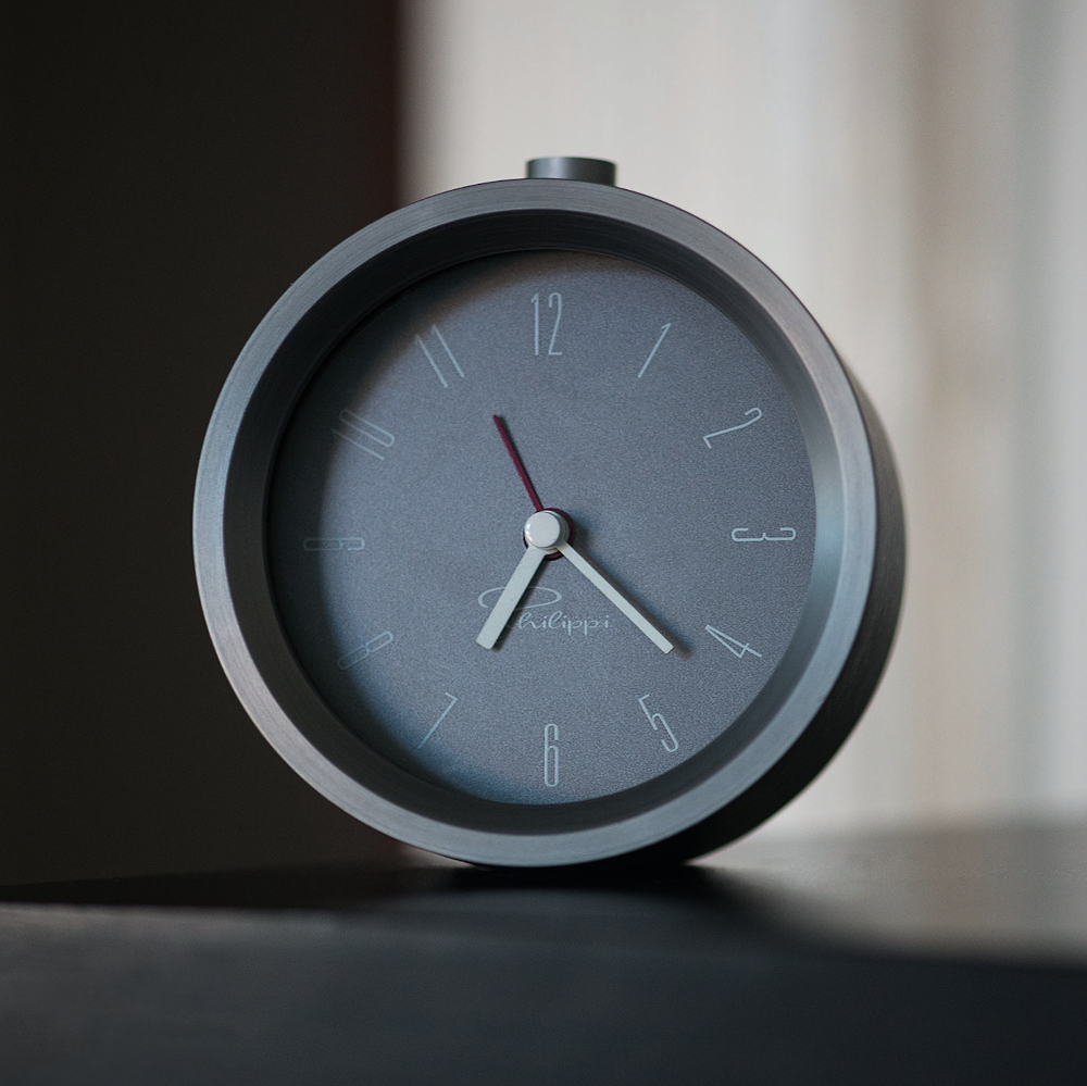 Philippi Tempus Silent Aluminium Alarm Clock with Illuminated Face – image 2