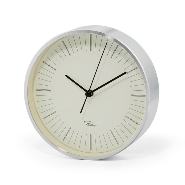 Philippi Tempus Diamond-Cut Aluminium Silent Wall Clock 15cm