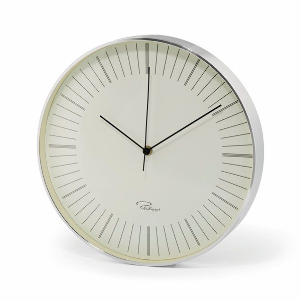 Philippi Tempus Diamond-Cut Aluminium Silent Wall Clock 31cm