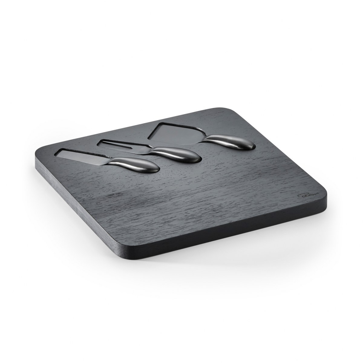 Philippi Fromage Blackened Wood Cheese Board with 3 Knives – image 2