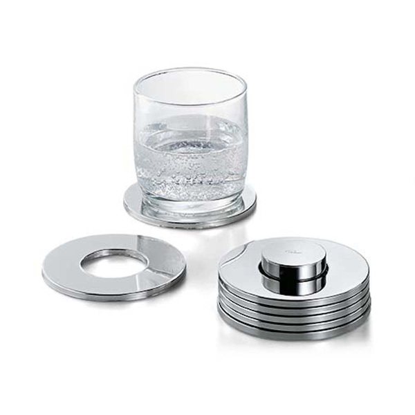 Philippi Rings Nickel Drink Coasters, Set of 7