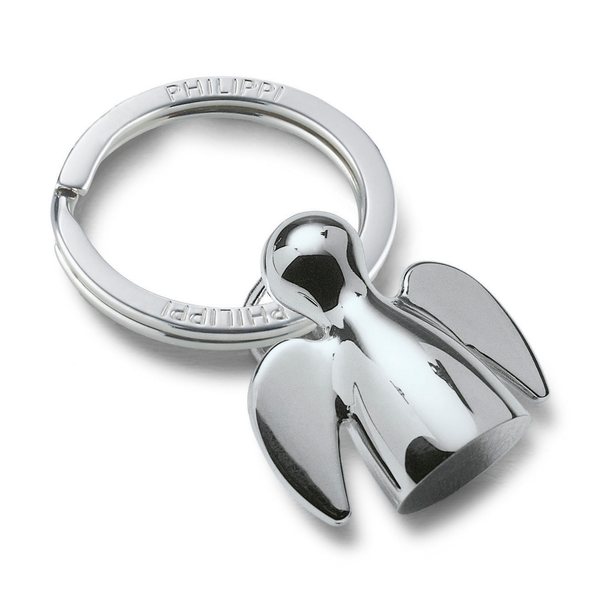 Philippi Angelo Guardian Angel Keyring – Polished Nickel