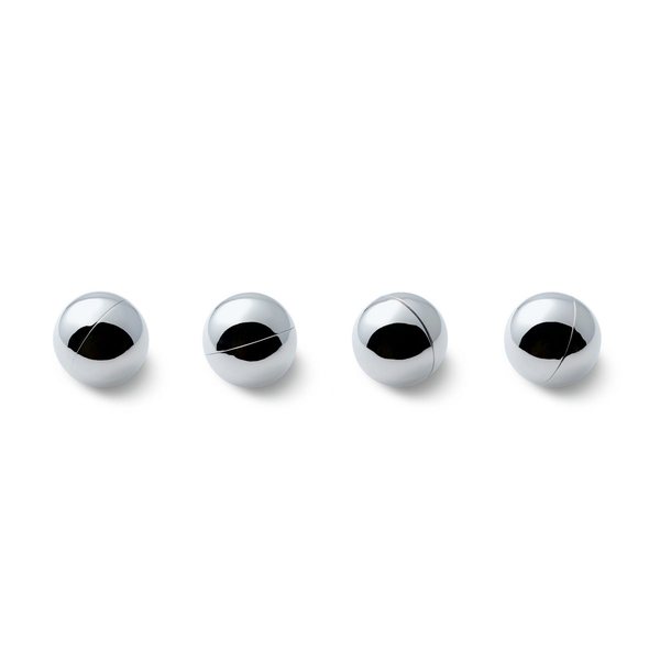 Philippi Gravity Mirror-Polished Tablecloth Magnets, Set of 4