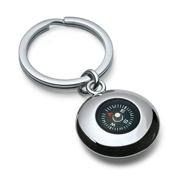 Philippi Pole Compass Keyring – Mirror-Polished Chrome