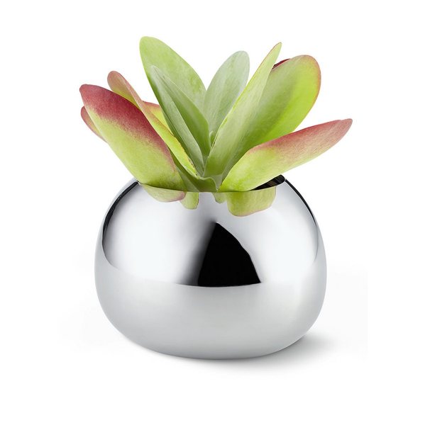 Philippi Bella Mirror-Polished Stainless Steel Vase – Small