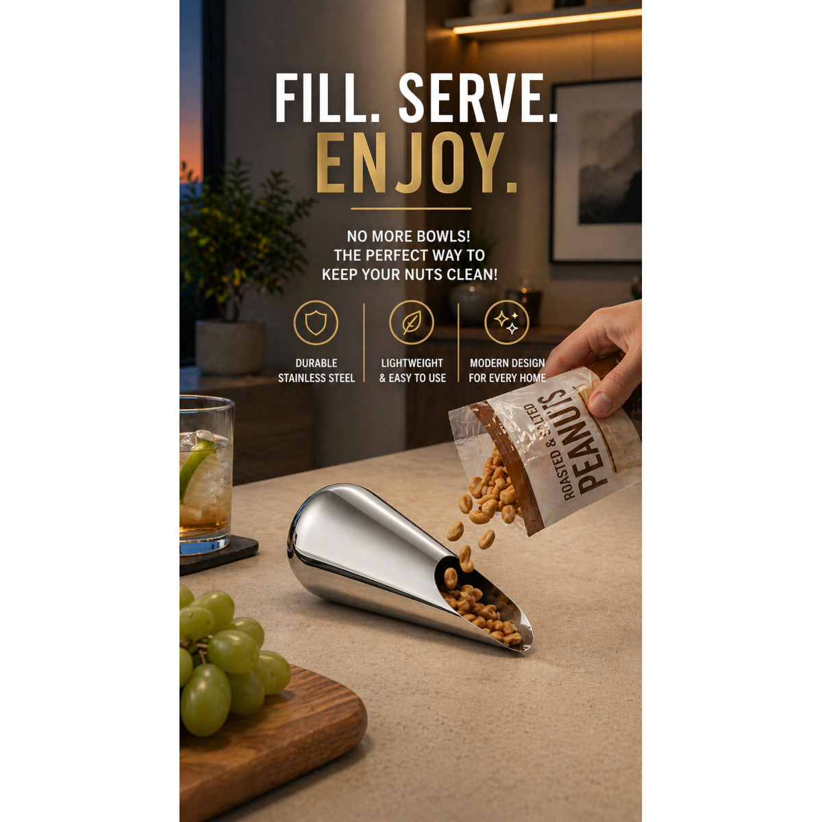 Philippi Verso Mirror-Polished Nut Dispenser – image 3