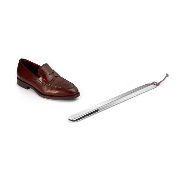 Philippi Phil Long Stainless Steel Shoe Horn with Leather Loop 42cm