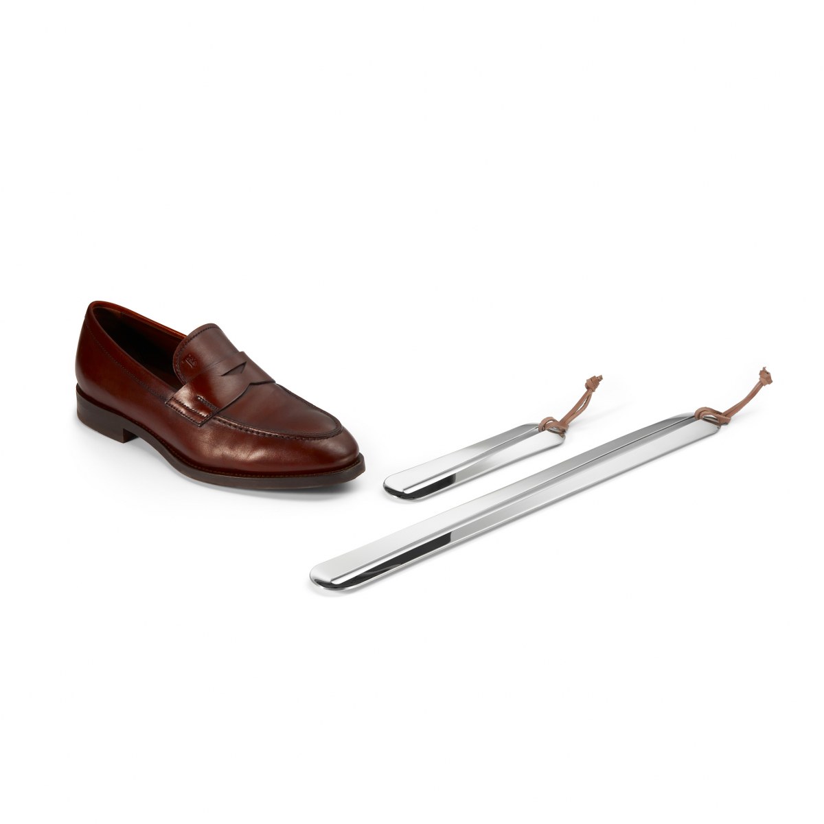 Philippi Phil Long Stainless Steel Shoe Horn with Leather Loop 42cm – image 2