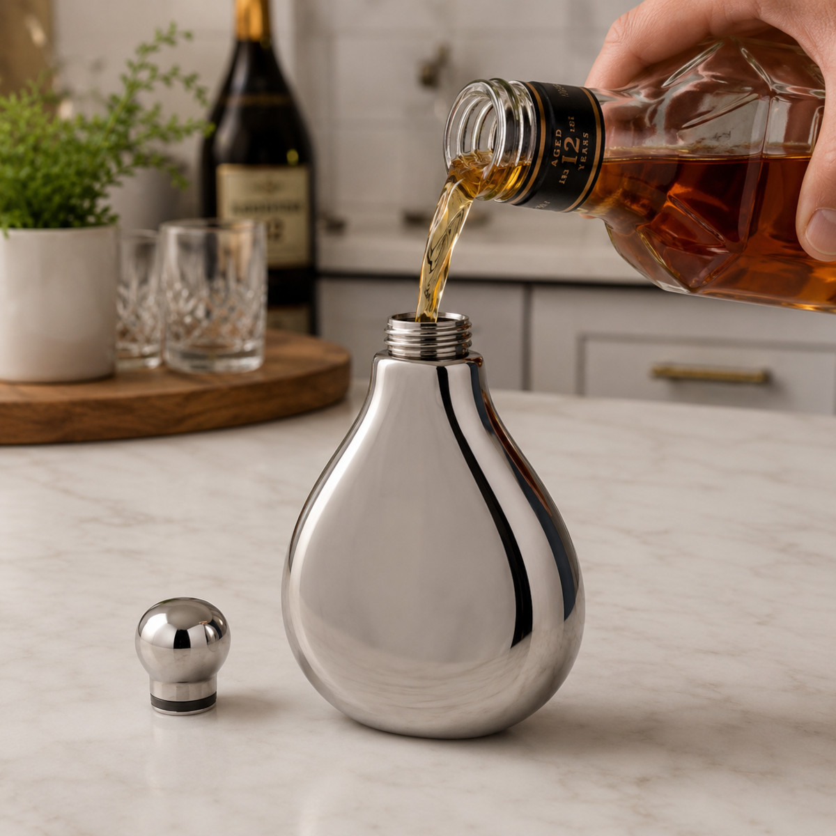 Philippi Lara Mirror-Polished Stainless Steel Hip Flask 180ml – image 2