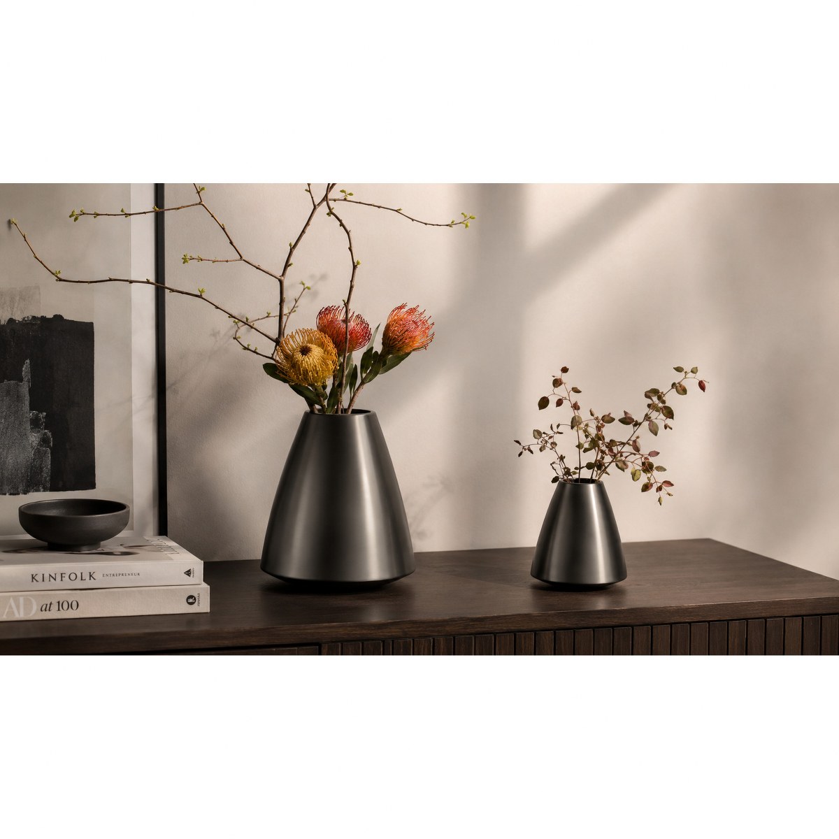 Philippi Lola Brushed Stainless Steel Cone Vase – Small – image 5