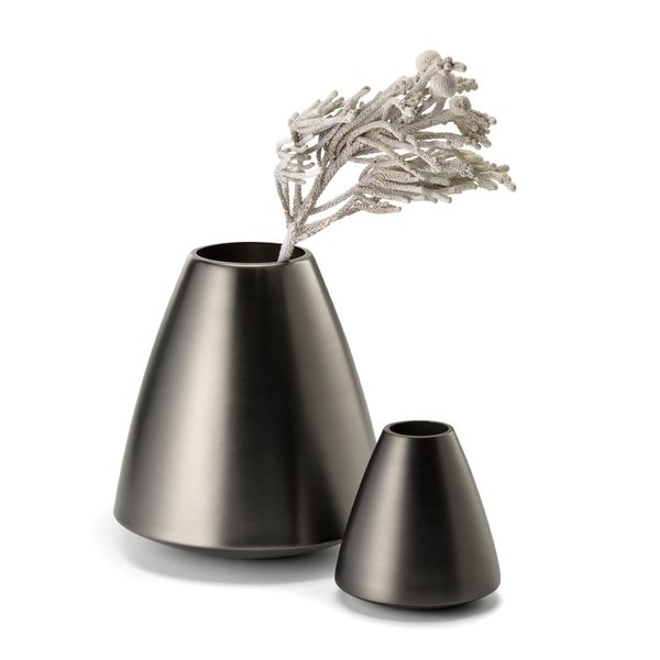 Philippi Lola Brushed Stainless Steel Cone Vase – Large