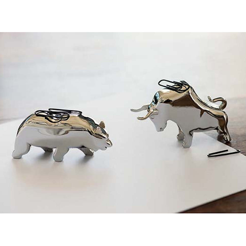 Philippi Bull & Bear Magnetic Paper Clip Holder – image 2