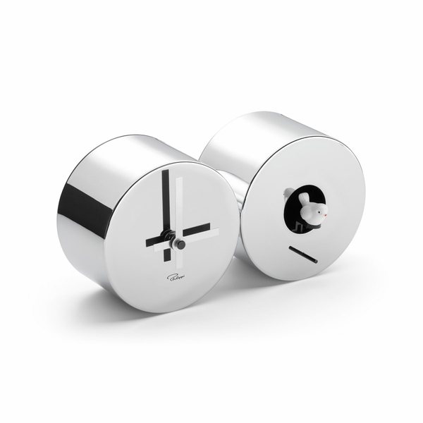Philippi Cuculo Modern Cuckoo Clock – Mirror Chrome