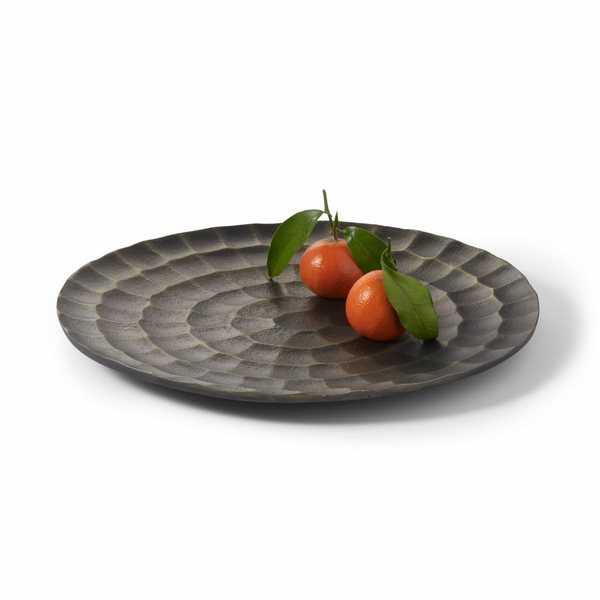 Philippi Sunset Rippled Antique Brass Decorative Platter 41.5cm