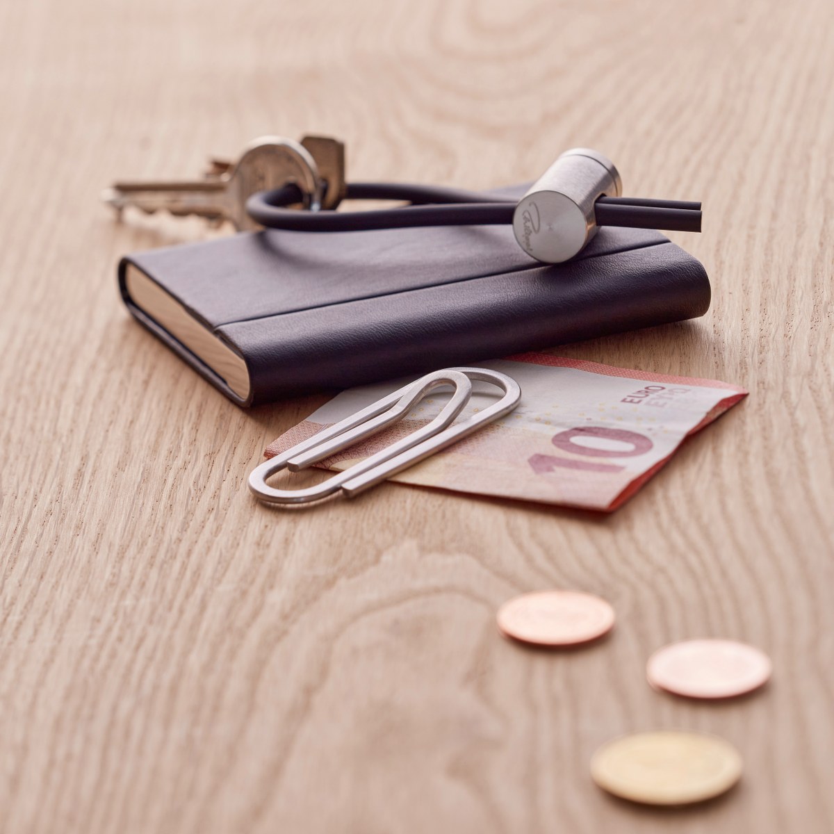 Philippi Slim 9mm Leather & Steel Business Card Holder – image 2