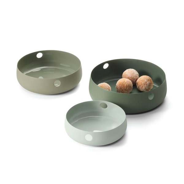 Philippi Copenhagen Small Enamelled Steel Bowls, Set of 3