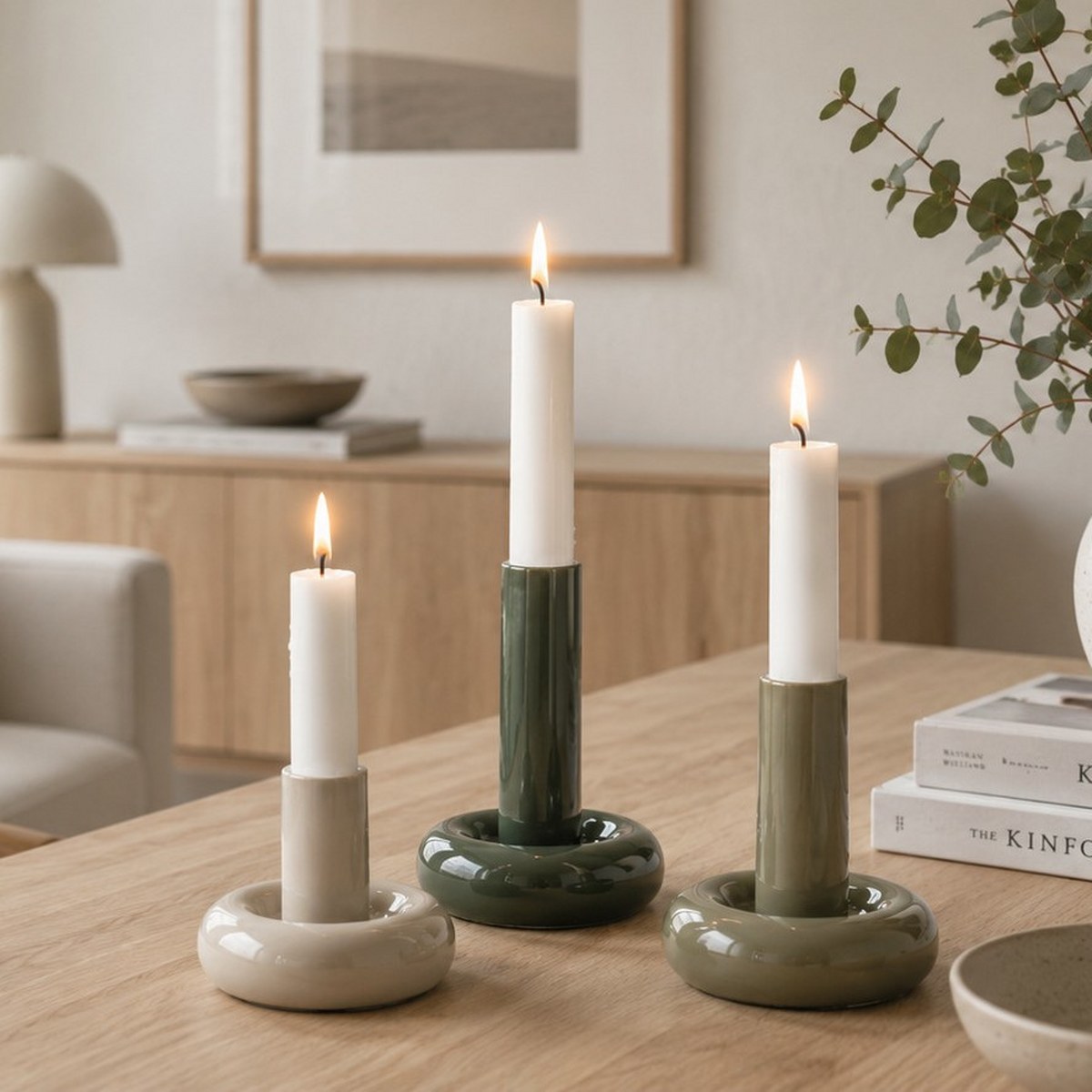 Philippi Copenhagen Enamelled Aluminium Candle Holders, Set of 3 – image 3