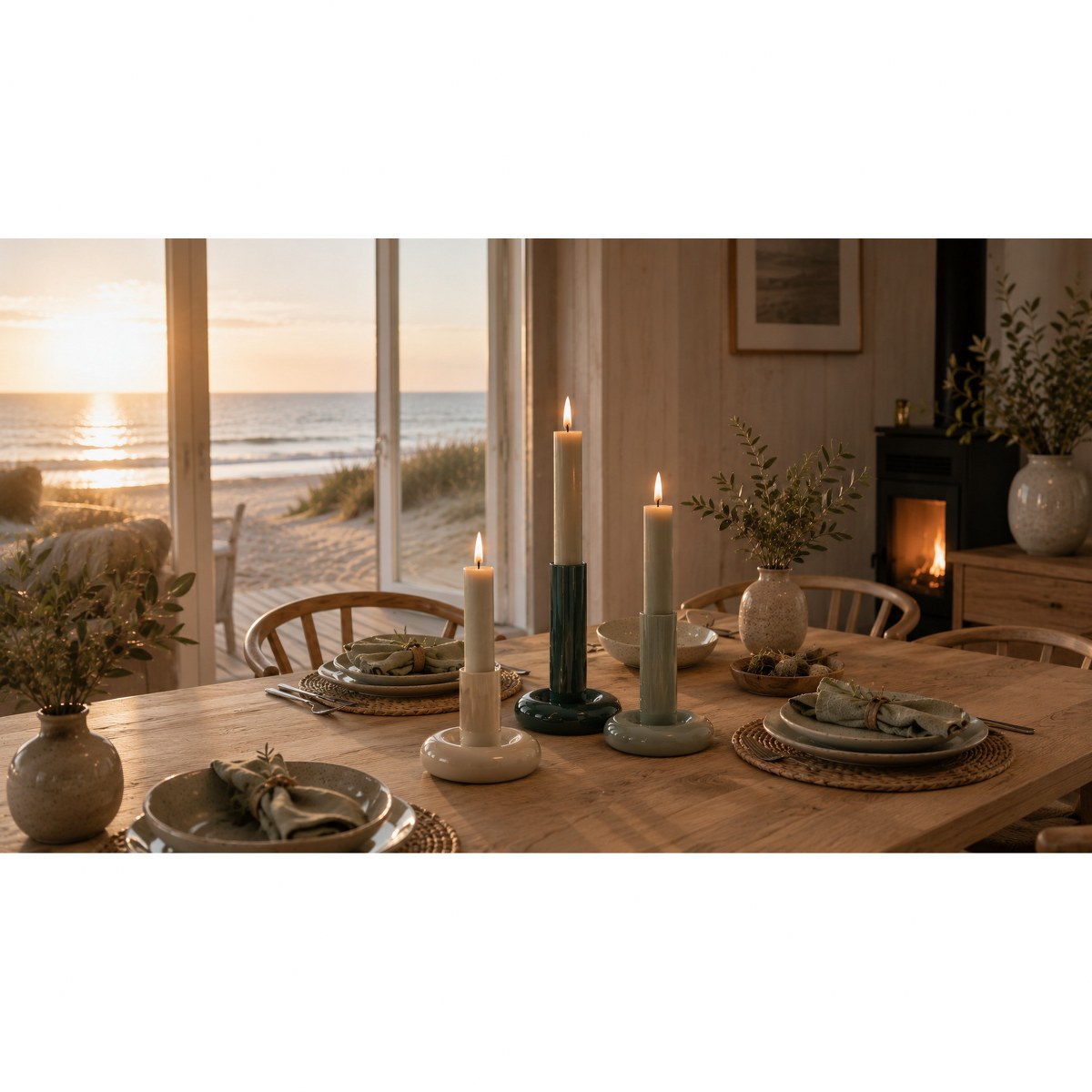 Philippi Copenhagen Enamelled Aluminium Candle Holders, Set of 3 – image 5
