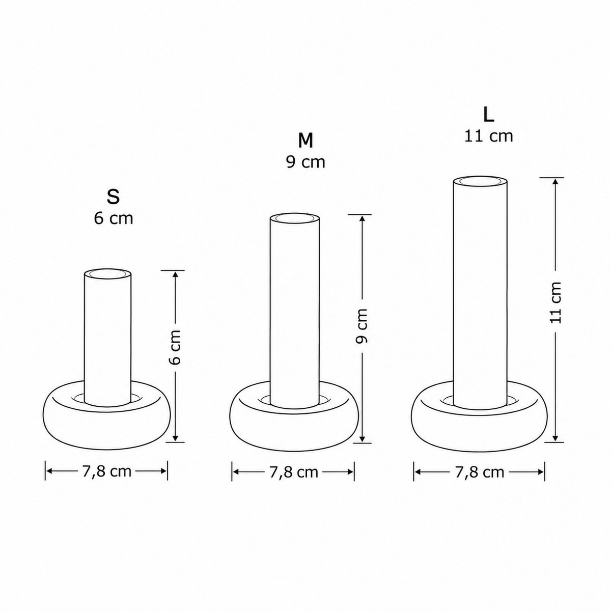 Philippi Copenhagen Enamelled Aluminium Candle Holders, Set of 3 – image 2
